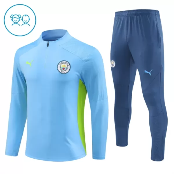 Manchester City Trainingspullover-Set 24/25 für Kinder Blau