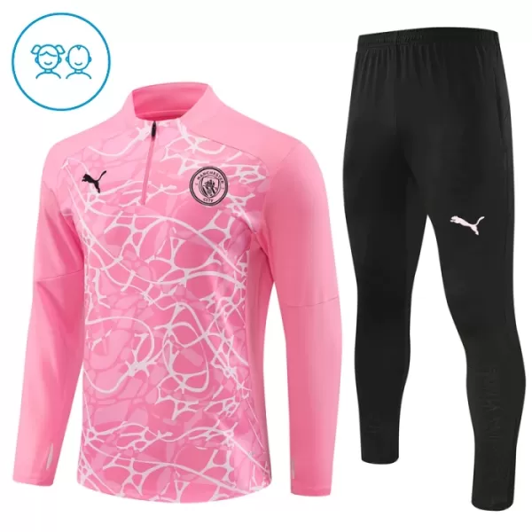 Manchester City Trainingspullover-Set 24/25 für Kinder Rosa