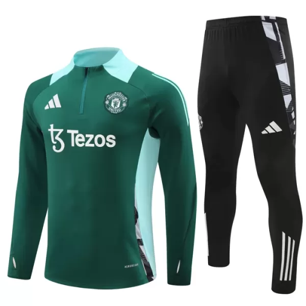 Manchester United Trainingspullover-Set 24/25 für Herren Grün