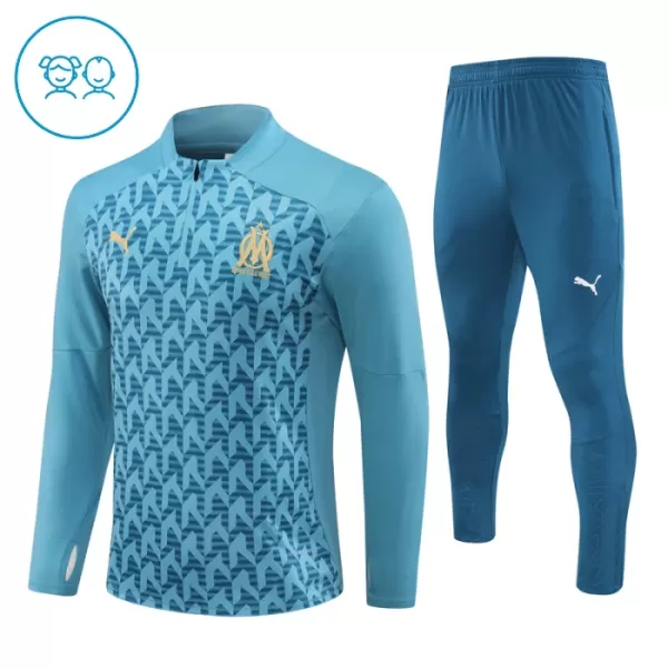 Olympique de Marseille Trainingspullover-Set 24/25 für Kinder Blau