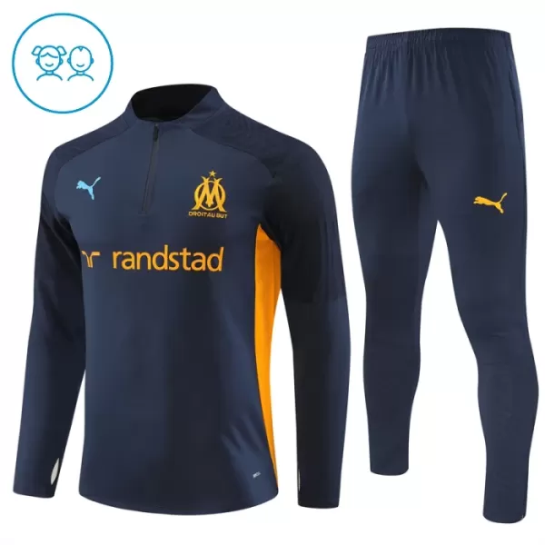 Olympique de Marseille Trainingspullover-Set 24/25 für Kinder Navy