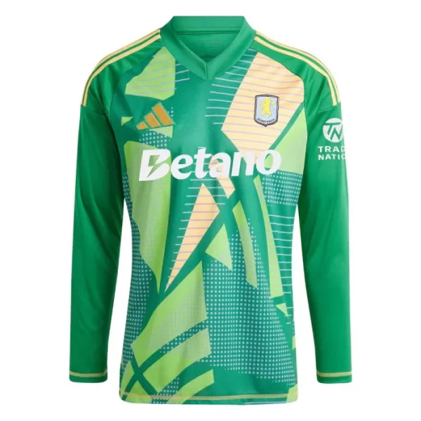 Aston Villa Torwart Trikot 24/25 Langarm für Herren Grün