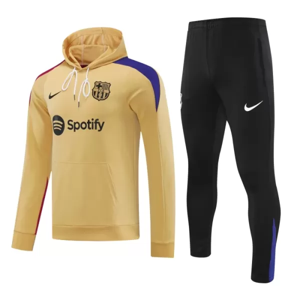 Barcelona Trainingspullover-Kit mit Kapuzenpullover 24/25 für Herren Gelb