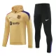 Barcelona Trainingspullover-Kit mit Kapuzenpullover 24/25 für Herren Gelb