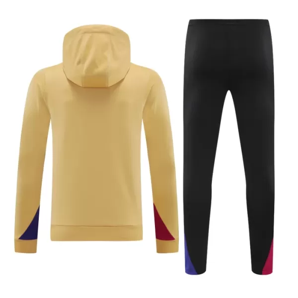 Barcelona Trainingspullover-Kit mit Kapuzenpullover 24/25 für Herren Gelb