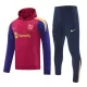 Barcelona Trainingspullover-Kit mit Kapuzenpullover 24/25 für Herren Rot