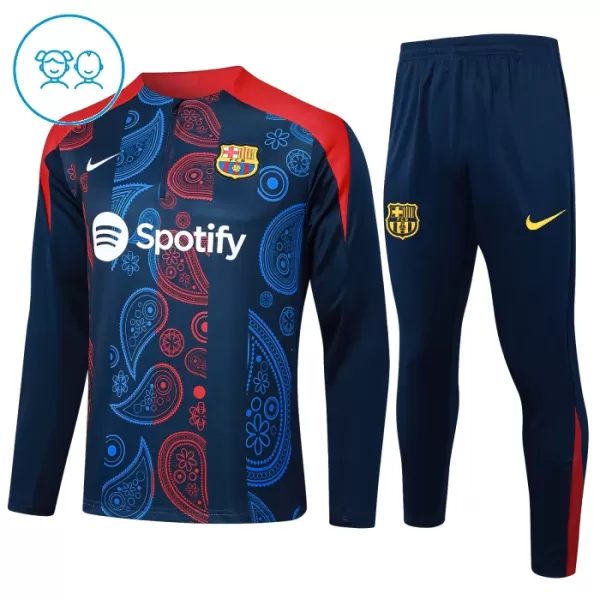 Barcelona Trainingspullover-Set 24/25 für Kinder Navy