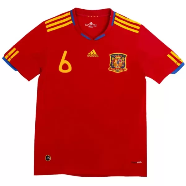 Spanien A. Iniesta 6 2010 Heimtrikot Retro für Herren